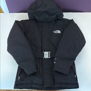 Kids The North Face Black Insulated Puffer Jacket with Hood
